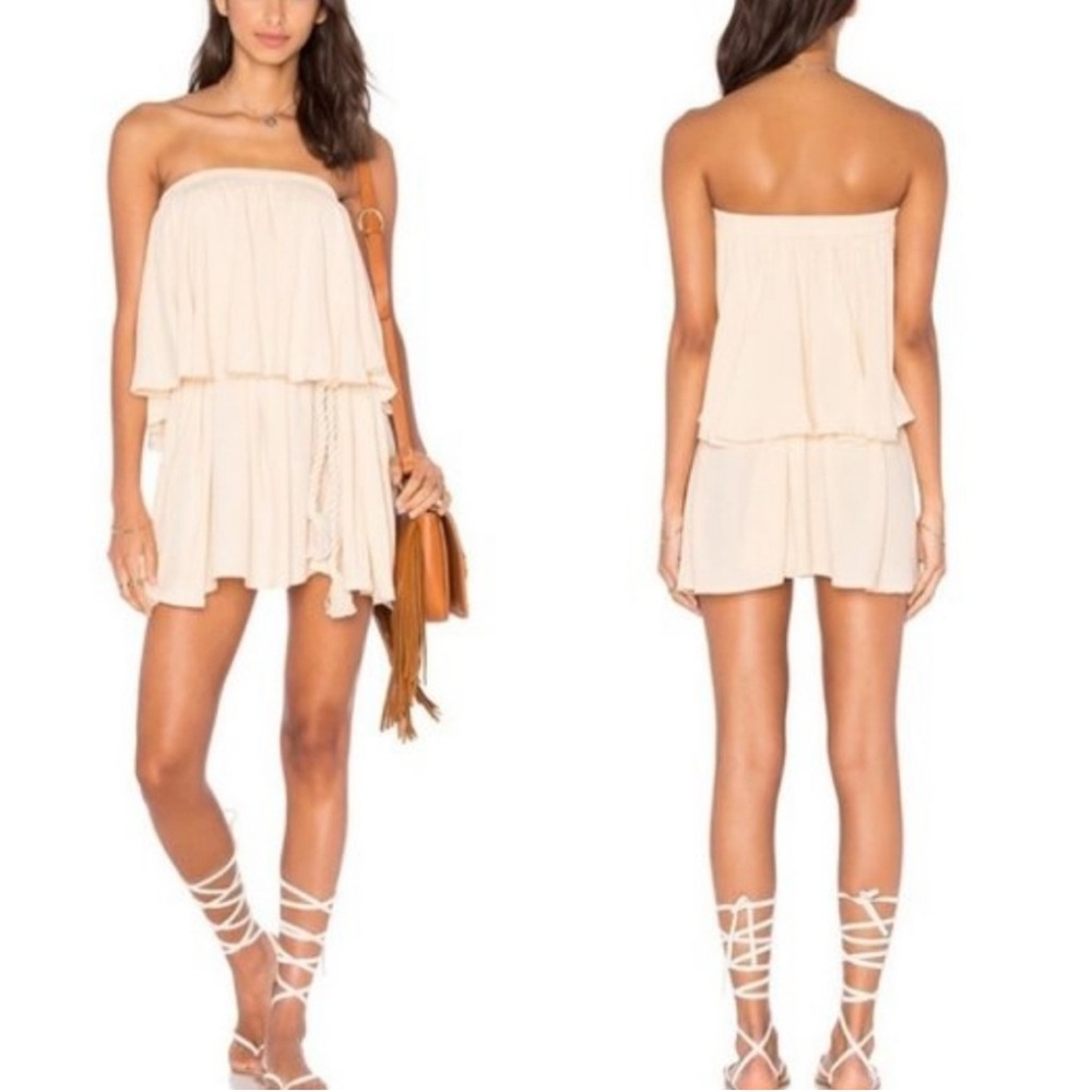 Faithfull the brand strapless mini dress